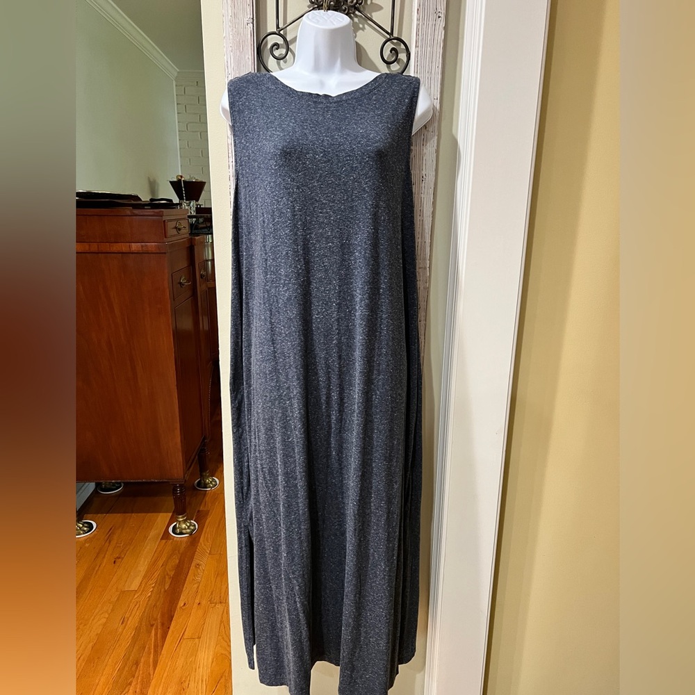 Soma Heathered Blue-Gray Sleeveless Maxi Sundress